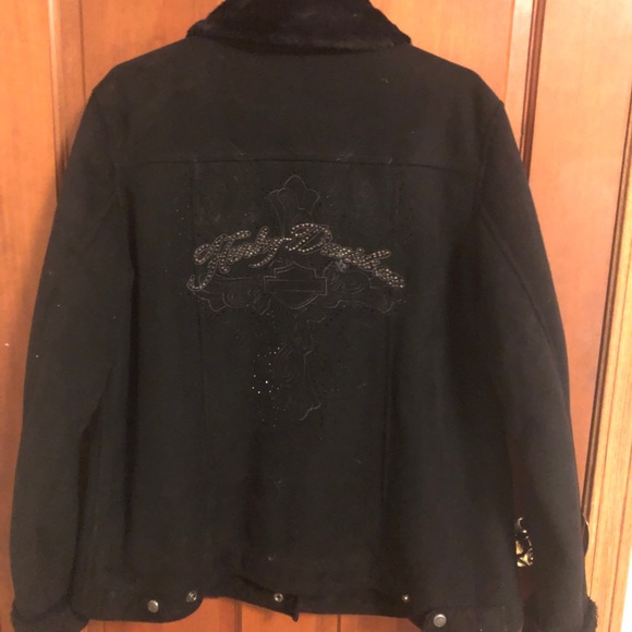 Harley Davidson Womens Fur lined warm Jacket - Picture 2 of 5
